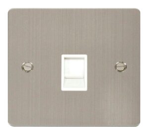 Click Scolmore - Click Define Single Rj11 Socket (Ireland/Usa) White (FPSS115WH)