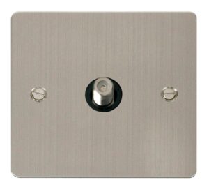 Click Scolmore - Click Define 1 Gang Satellite Socket Black (FPSS156BK)