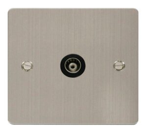 Click Scolmore - Click Define 1 Gang Isolated Coaxial Socket Black (FPSS158BK)