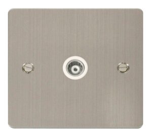 Click Scolmore - Click Define 1 Gang Isolated Coaxial Socket White (FPSS158WH)