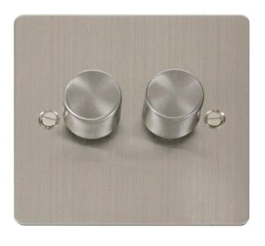 Click Scolmore - Click Define Fpss 2Gang 2Way 100W Led Dimmer Switch (FPSS162)