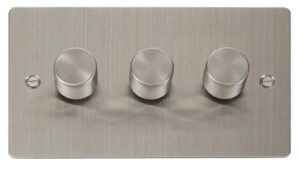 Click Scolmore - Click Define Fpss 3Gang 2Way 100W Led Dimmer Switch (FPSS163)