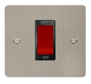 Click Scolmore - Click Define 1 Gang 45A Dp Switch Black (FPSS200BK)
