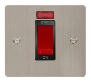 Click Scolmore - Click Define 1 Gang 45A Dp Switch Neon Black (FPSS201BK)