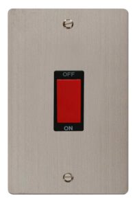 Click Scolmore - Click Define 2 Gang 45A Dp Switch Black (FPSS202BK)