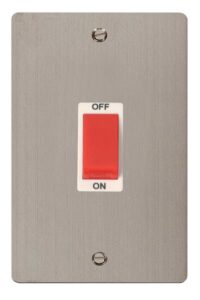 Click Scolmore - Click Define 2 Gang 45A Dp Switch White (FPSS202WH)