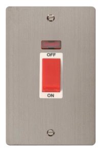 Click Scolmore - Click Define 2 Gang 45A Dp Switch Neon White (FPSS203WH)