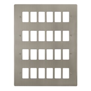 Click Define 24 Gang GridPro Frontplate Stainless Steel