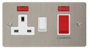Click Scolmore - Click Define 45A Dp Switch 13A Dp Switched Socket Neons White (FPSS205WH)