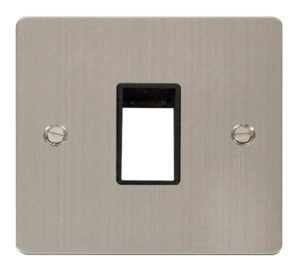 Click Scolmore - Click Define 1 Gang Plate Single Switch Aperture Black (FPSS401BK)