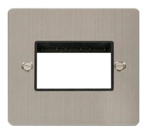 Click Scolmore - Click Define 1 Gang Plate Triple Switch Aperture Black (FPSS403BK)