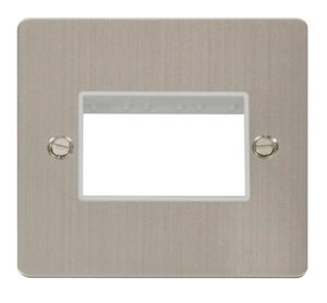 Click Scolmore - Click Define 1 Gang Plate Triple Switch Aperture White (FPSS403WH)