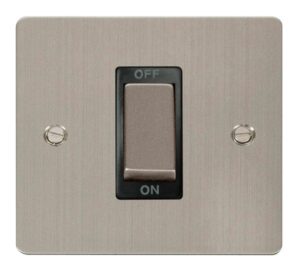 Click Scolmore - Click Define Ingot 1 Gang 45A Dp Switch Black (FPSS500BK)