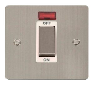 Click Scolmore - Click Define Ingot 1 Gang 45A Dp Switch With Neon White (FPSS501WH)