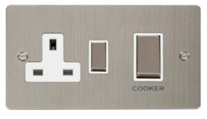 Click Scolmore - Click Define Ingot 45A Dp Switch 13A Switched Socket White (FPSS504WH)