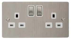 Click Define Ingot 2-Gang 13A Dp Switched Socket White