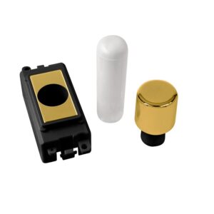 Click GridPro 1 Module Dimmer Mounting Kit Black Polished Brass