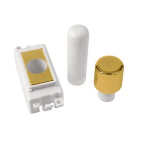 Click GridPro 1 Module Dimmer Mounting Kit White Polished Brass