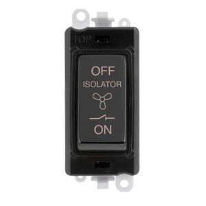 Click Scolmore - Click GridPro 10A 3 Pole Fan Isolation Switch Module (GM1020BKBN)