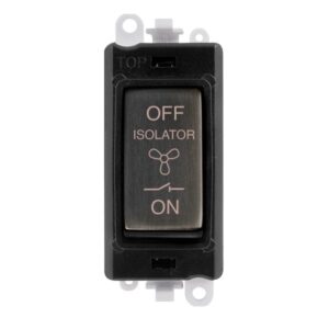Click Scolmore - Click GridPro 10A 3 Pole Fan Isolation Switch Module (GM1020BKBZ)