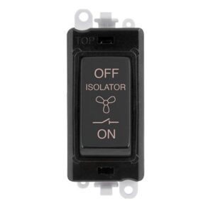 Click Scolmore - Click GridPro 10A 3 Pole Fan Isolation Switch Module (GM1020BKMB)