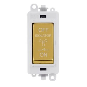 Click Scolmore - Click GridPro 10A 3 Pole Fan Isolation Switch Module (GM1020PWBR)