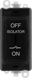 Click Scolmore - Click GridPro 10A 3 Pole Fan Isolation Switch Black (GM1030BK)
