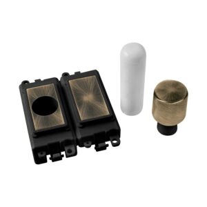 Click Scolmore - Click GridPro 2 Module Dimmer Mounting Kit Black Antique Brass (GM150BKAB)