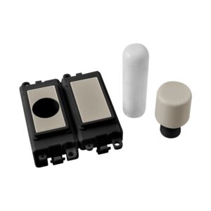 Click Scolmore - Click GridPro 2 Module Dimmer Mounting Kit Black Pearl Nickel (GM150BKPN)