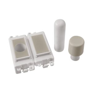 Click Scolmore - Click GridPro 2 Module Dimmer Mounting Kit White Pearl Nickel (GM150PWPN)
