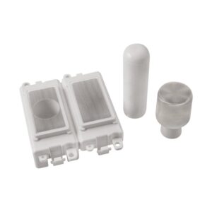 Click Scolmore - Click GridPro 2 Module Dimmer Mounting Kit White Stainless Steel (GM150PWSS)
