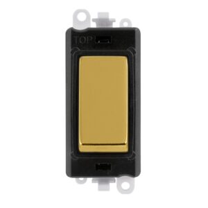 Click Scolmore - Click GridPro 20Ax 1 Way Switch Module Black Polished Brass (GM2001BKBR)
