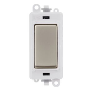 Click Scolmore - Click GridPro 20Ax 2 Way Switch Module White Pearl Nickel (GM2002PWPN)