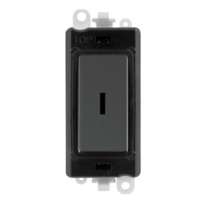 Click Scolmore - Click GridPro 20Ax 2 Way Keyswitch Module Black Black Nickel (GM2003BKBN)