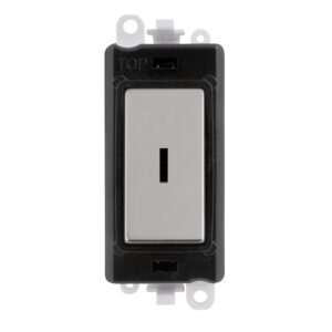 Click Scolmore - Click GridPro 20Ax 2 Way Keyswitch Module Black Polished Chrome (GM2003BKCH)