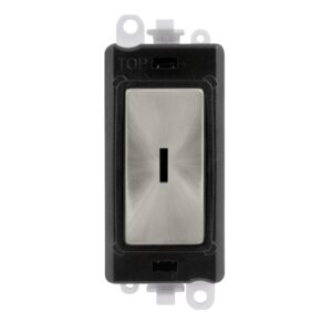 Click Scolmore - Click GridPro 20Ax 2 Way Keyswitch Module Black Satin Chrome (GM2003BKSC)