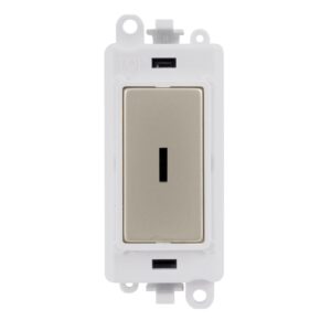 Click Scolmore - Click GridPro 20Ax 2 Way Keyswitch Module White Pearl Nickel (GM2003PWPN)