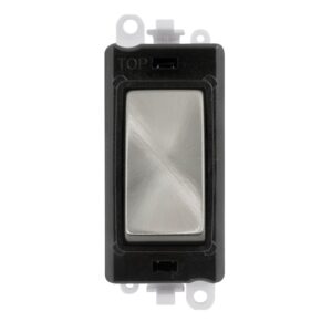 Click Scolmore - Click GridPro 20Ax 2 Way Retractive Switch Module Black Satin Chrome (GM2004BKSC)