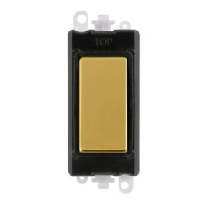 Click Scolmore - Click GridPro Blank Module Black Polished Brass (GM2008BKBR)