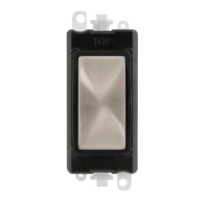 Click Scolmore - Click GridPro Blank Module Black Brushed Stainless (GM2008BKBS)
