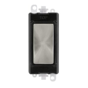 Click Scolmore - Click GridPro Blank Module Black Satin Chrome (GM2008BKSC)