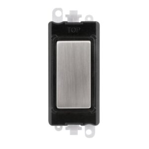 Click Scolmore - Click GridPro Blank Module Black Stainless Steel (GM2008BKSS)