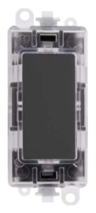 Click Scolmore - Click GridPro 250V~ Green Transparent Illuminated Blank Module Black Nickel (GM2008GTBN)