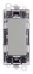 Click Scolmore - Click GridPro 250V~ Green Transparent Illuminated Blank Module Polished Chrome (GM2008GTCH)