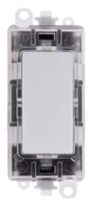 Click Scolmore - Click GridPro 250V~ Green Transparent Illuminated Blank Module White (GM2008GTPW)