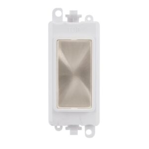 Click Scolmore - Click GridPro Blank Module White Brushed Stainless (GM2008PWBS)