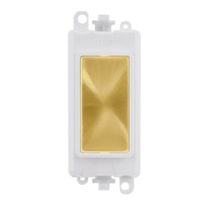 Click Scolmore - Click GridPro Blank Module White Satin Brass (GM2008PWSB)