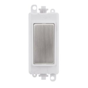 Click Scolmore - Click GridPro Blank Module White Stainless Steel (GM2008PWSS)