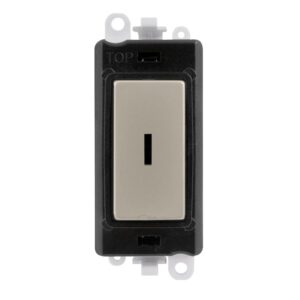 Click Scolmore - Click GridPro 20Ax 2 Way Retractive Keyswitch Module Black Pearl Nickel (GM2014BKPN)