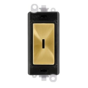 Click Scolmore - Click GridPro 20Ax 2 Way Retractive Keyswitch Module Black Satin Brass (GM2014BKSB)